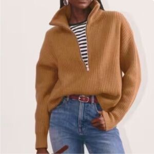 Everlane The Half Zip In Luxe Merino Sweater Size Small